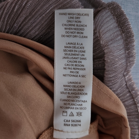 Ella MossCerine Cold-Shoulder Ruffle Top, Pink Champagne size small - Picture 7 of 10